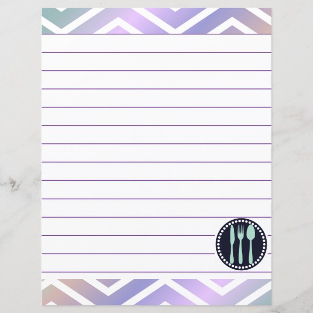 Utensílios de Cozinha Retro Zigzag Chevron (Frente)