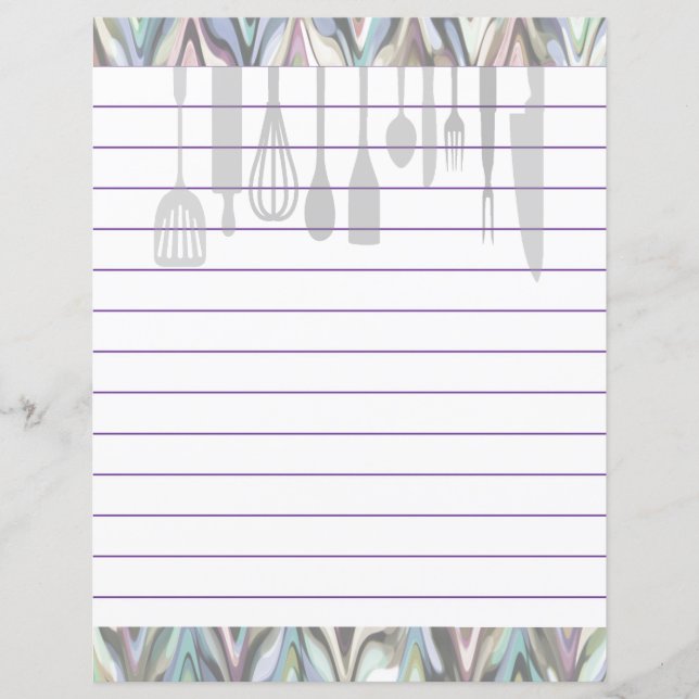 Utensílios de Cozinha Retrô Zigzag Chevron (Frente)