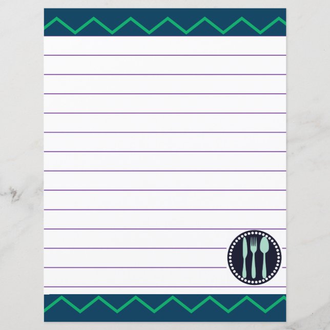 Utensílios de Cozinha Retrô Zigzag Chevron (Frente)