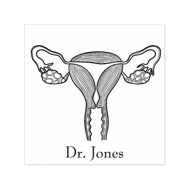 Útero, Carimbo De Borracha Autopicante Para Órgãos (Design)