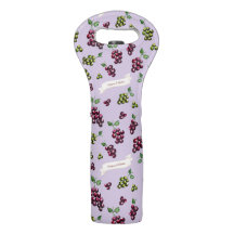 Uvas de Vinho Elegantes Personalizadas Aquarela Cu