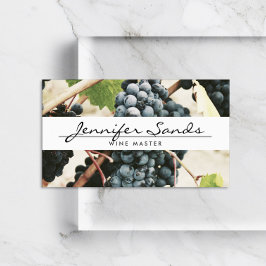 UVAS DE VINHO, VINHOS, Cartão de visita DE MESTRE 