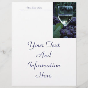 Uvas E Cabeça De Letra De Vinho