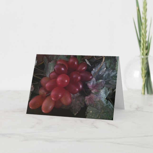 Uvas no cartão das folhas (Frente)