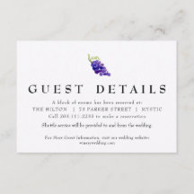 Uvas no Cartão Pormenorizado de Vinho