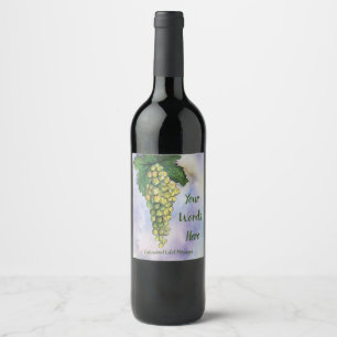 Uvas Verdes Arte Etiquetas De Vinho Branco Persona