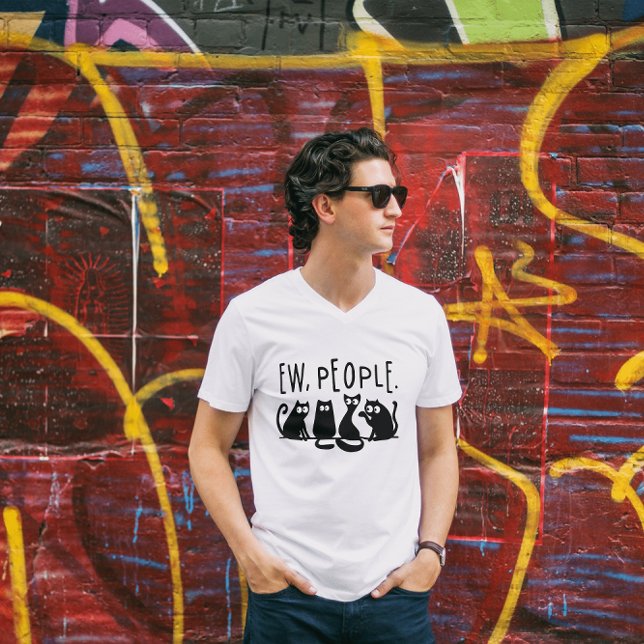 Uw Pessoas Engraçadas, Gatos Pretos, T-Shirt (Criador carregado)