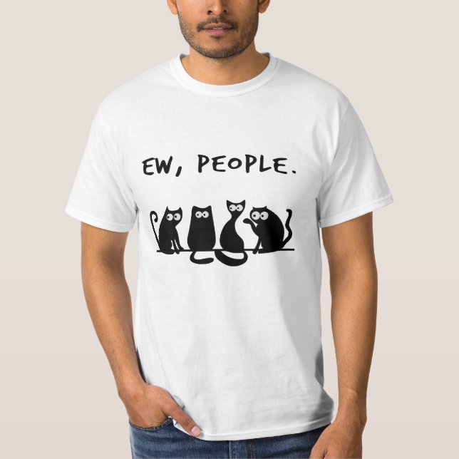 Uw Pessoas Engraçadas, Gatos Pretos, T-Shirt (Frente)