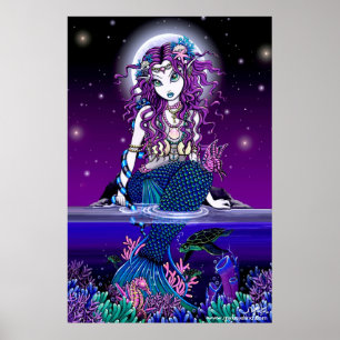 Uxia Twilight Moon Mermaid Poster