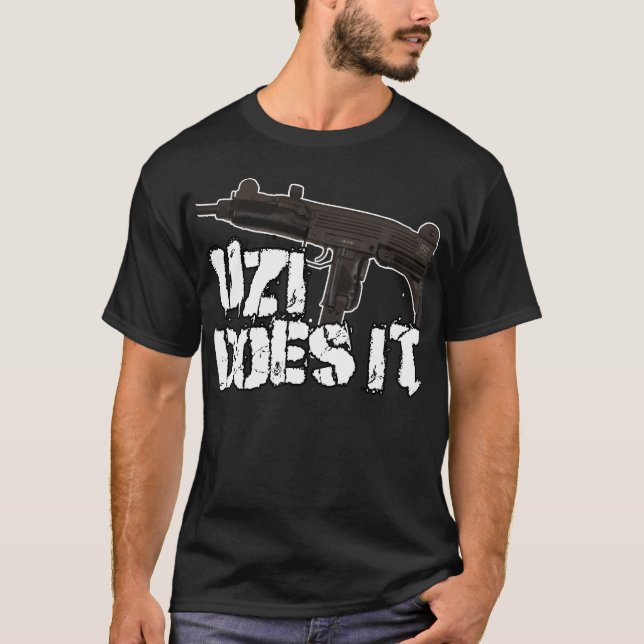 Uzi atira no t-shirt da camisa | Uzi (Frente)