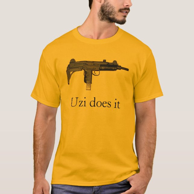 Uzi fá-lo t-shirt (Frente)