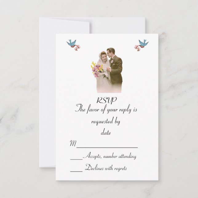 V21 RSVP de Convite de Casamento (Frente)