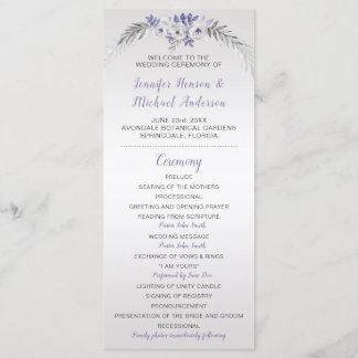 V#2 Programa de Casamento Floral de Cinzas Roxas