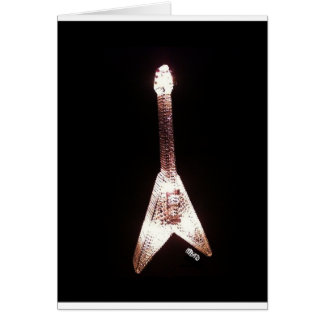 V cartão da guitarra