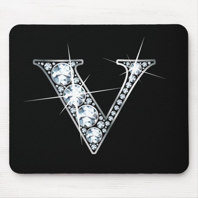 "V" Diamond Bling Mousepad (Frente)