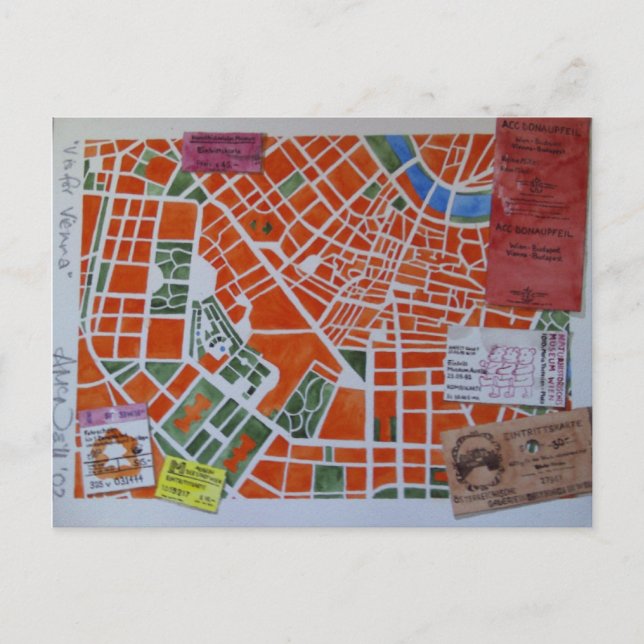 V é para o cartão postal Viena (Frente)