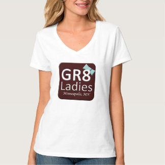 V-pescoço do t-shirt de Gr8Ladies MSP