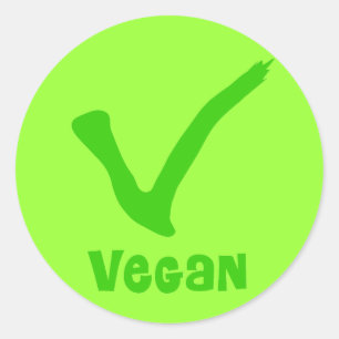 V são para etiquetas do Vegan