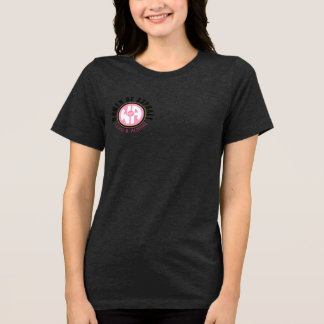 "Vá com o rosa" Meninas Negra T-Shirt