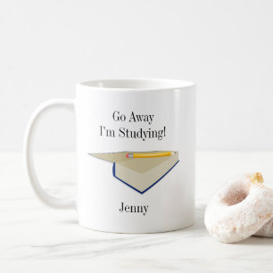 Vá embora Estou Estudando Caneca de Café