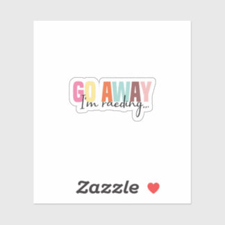 Vá embora Estou lendo adesivo | Leitura Engraçada