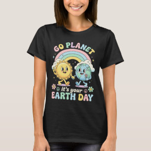 Vá planeta dia da terra camisa professor crianças