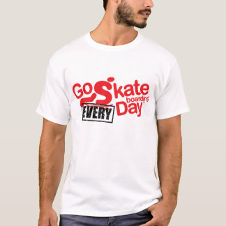 vá skateboarding "cada" t-shirt do dia