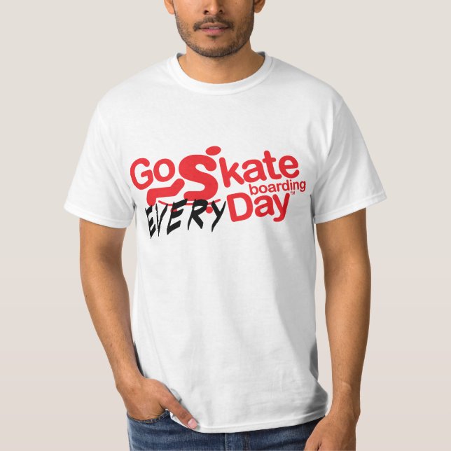 vá skateboarding "cada" t-shirt do dia (Frente)