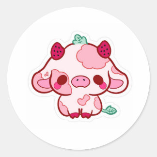 vaca adesivo fofa