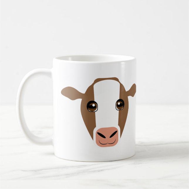 Vaca castanha e branca na caneca (Esquerda)