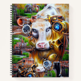 Vaca cibernética Steampunk