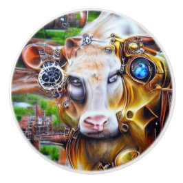 Vaca cibernética Steampunk