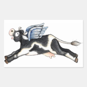 Vaca com Asas - Adesivos