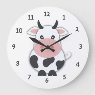 Vaca Cuta Com Números De Relógio Grande