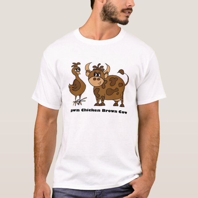 Vaca de Brown da galinha de Brown - t-shirt (Frente)