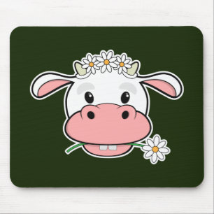 Vaca de desenho animado fofa Mouse Pad de Animal