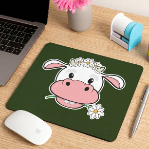 Vaca de desenho animado fofa   Mouse Pad de Animal