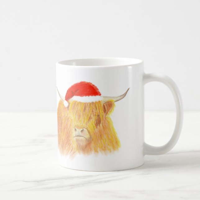 Vaca de Natal Highland com essa caneca (Direita)