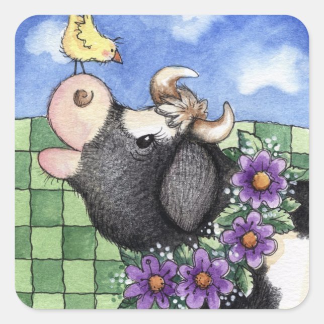 Vaca e Pintinho - Autocolantes (Frente)