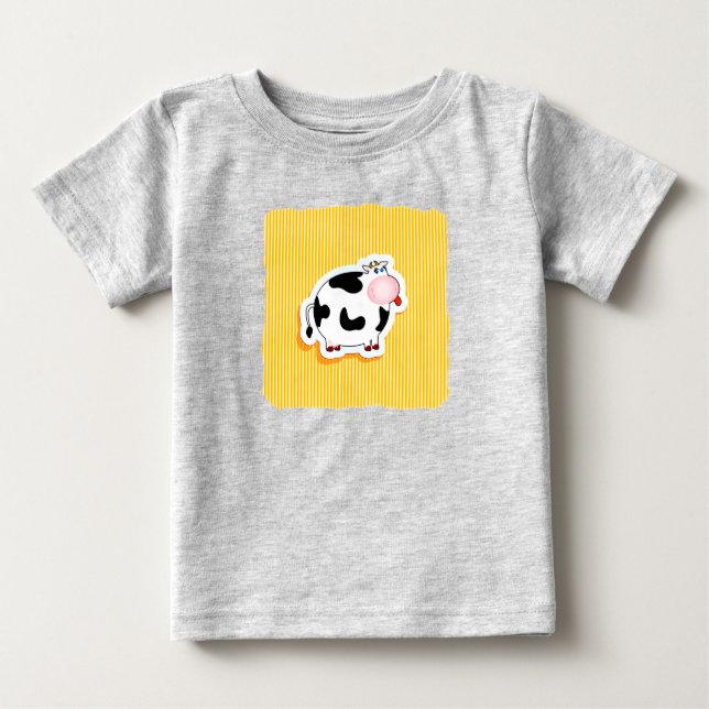 Vaca engraçada, t-shirt (Frente)