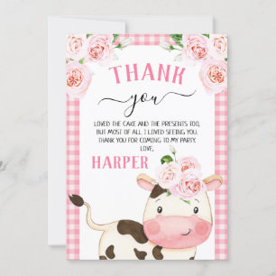 Vaca Floral Cor-De-Rosa Pensava Que Era Cartões d