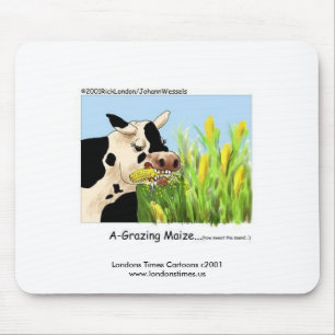 Vaca Hilária "Pastando Milho" Mouse Pad