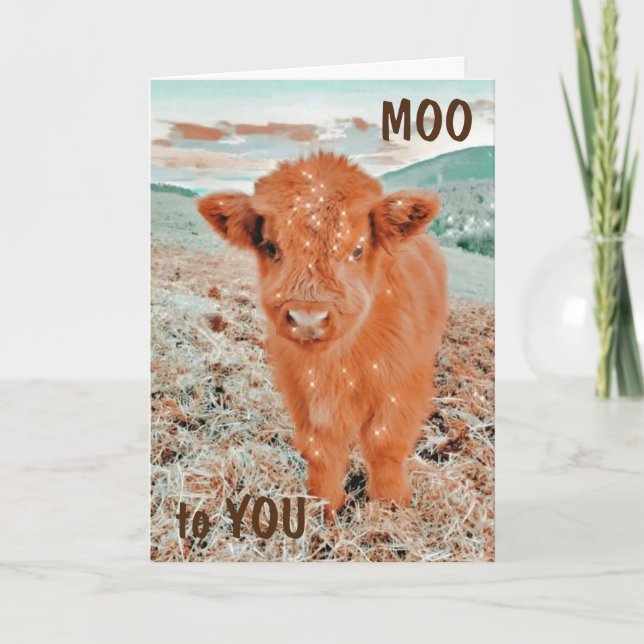 VACA legal DIZ MOO A VOCÊ *16º ANIVERSÁRIO* Cartão (Frente)