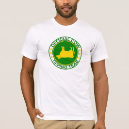 Vaca oficial que derruba o t-shirt da equipe