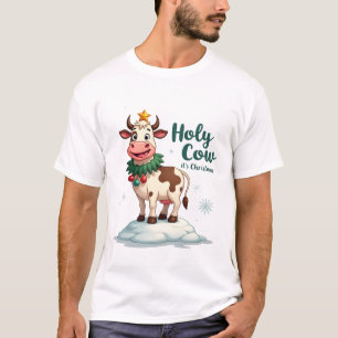 Vaca Sagrada É Natal Eu Camiseta Vaca De Xmas (2)