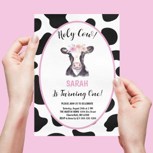 Vaca Sagrada Sou Uma Garota Convite de Aniversário