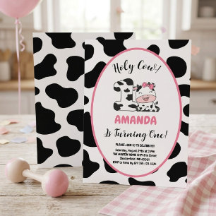 Vaca Sagrada Sou Uma Menina Convite de Aniversário