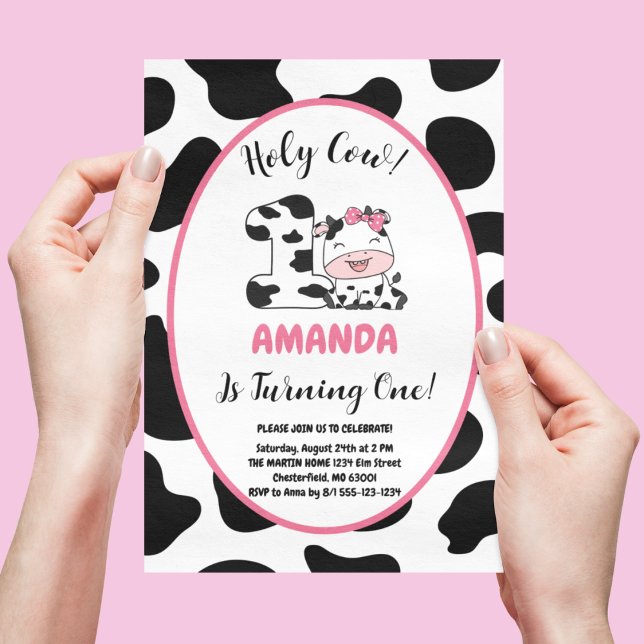 Vaca Sagrada Sou Uma Menina Convite de Aniversário (Criador carregado)