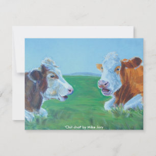 Vacas batendo papo e ilustração inativa Chit Chat