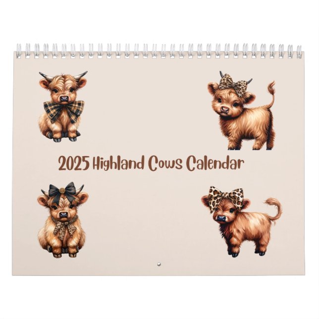 Vacas Highland com Arcos 2025 Calendário (Capa)